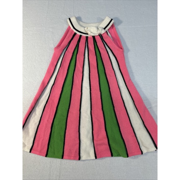 HARTSTRINGS 2T‎ SUNDRESS, KNIT, Pink GREEN - Picture 1 of 6